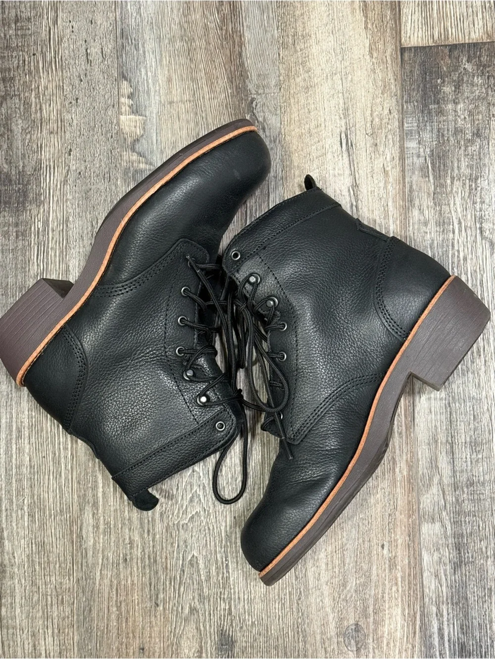 Red Wing Worx Black Leather Boots | Steel toe Women’s Size 9 - Picture 2 of 7